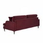 Burgundy Velvet 4 Seater Sofa - Payton