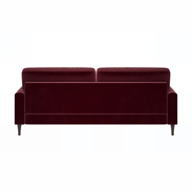 Burgundy Velvet 4 Seater Sofa - Payton