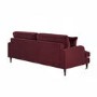 Burgundy Velvet 4 Seater Sofa - Payton