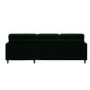 Dark Green Velvet Right Hand Chaise Sofa Bed - Payton