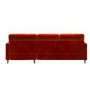 Burnt Orange Velvet Right Hand Chaise Corner Sofa Bed - Payton