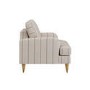 Cream Chenille Grey Striped Armchair - Payton
