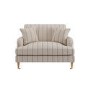 Cream Chenille Grey Striped Love Seat – Payton 