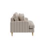 Cream Chenille Grey Striped Love Seat – Payton 