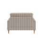 Cream Chenille Grey Striped Love Seat – Payton 