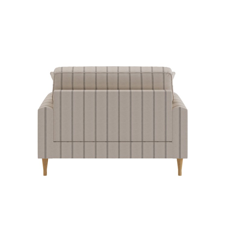 Cream Chenille Grey Striped Love Seat – Payton 