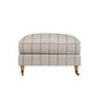 Cream Chenille Grey Striped Footstool - Payton