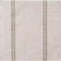 Cream Chenille Grey Striped Footstool - Payton