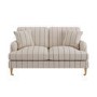 Cream Chenille Grey Striped 2 Seater Sofa - Payton