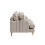 Cream Chenille Grey Striped 2 Seater Sofa - Payton