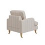 Cream Chenille Blue Striped Armchair - Payton