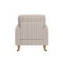Cream Chenille Blue Striped Armchair - Payton