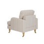 Cream Chenille Blue Striped Armchair - Payton