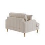 Cream Chenille Blue Striped Love Seat – Payton 