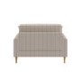 Cream Chenille Blue Striped Love Seat – Payton 