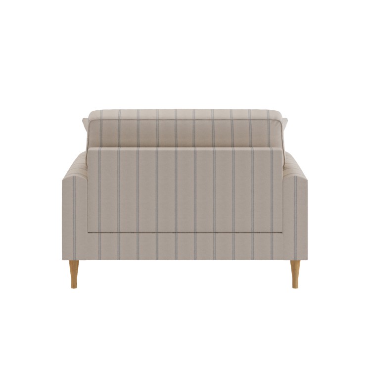 Cream Chenille Blue Striped Love Seat – Payton 