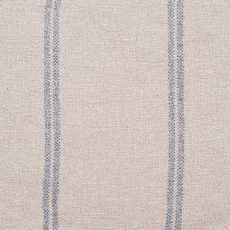 Cream Chenille Blue Striped Love Seat – Payton 