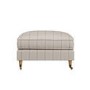Cream Chenille Blue Striped Footstool - Payton