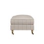 Cream Chenille Blue Striped Footstool - Payton