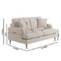 Cream Chenille Blue Striped 2 Seater Sofa - Payton