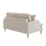 Cream Chenille Blue Striped 2 Seater Sofa - Payton