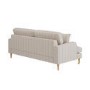 Cream Chenille Blue Striped 3 Seater Sofa - Payton