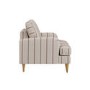 Cream Chenille Burnt Orange Striped Armchair - Payton