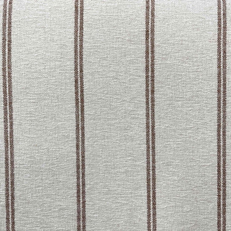 Cream Chenille Burnt Orange Striped 2 Seater Sofa - Payton