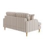 Cream Chenille Burnt Orange Striped 2 Seater Sofa - Payton
