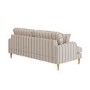 Cream Chenille Burnt Orange Striped 3 Seater Sofa - Payton