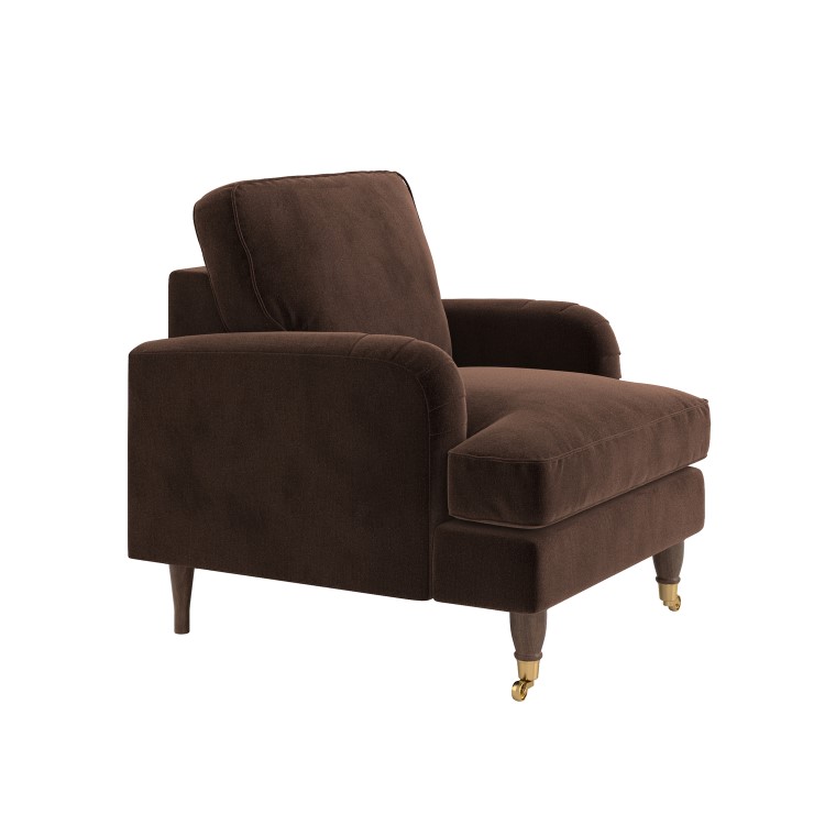 Brown Chenille Armchair - Payton
