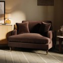 SOF244 Brown Chenille Love Seat - Payton
