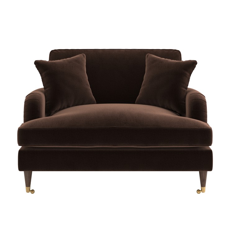 Brown Chenille Love Seat - Payton