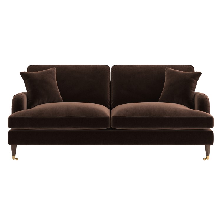 Brown Chenille 3 Seater Sofa - Payton