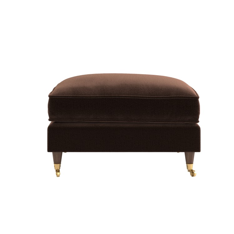 Brown Chenille Footstool - Payton