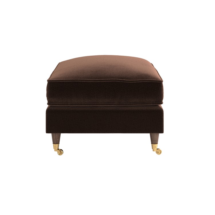 Brown Chenille Footstool - Payton