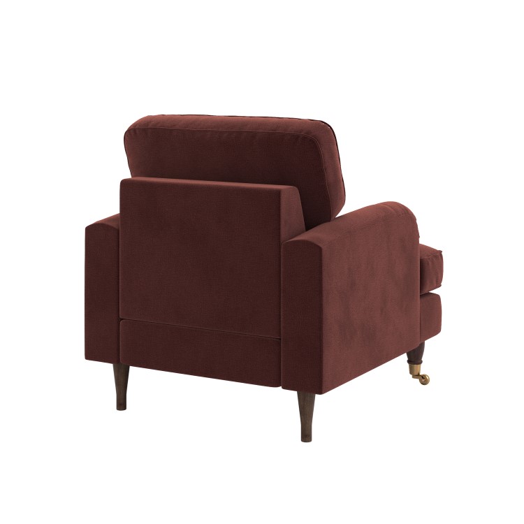 Merlot Red Chenille Armchair - Payton