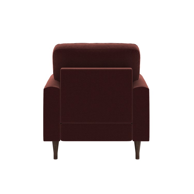 Merlot Red Chenille Armchair - Payton