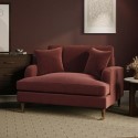 SOF249 Merlot Red Chenille Love Seat – Payton 