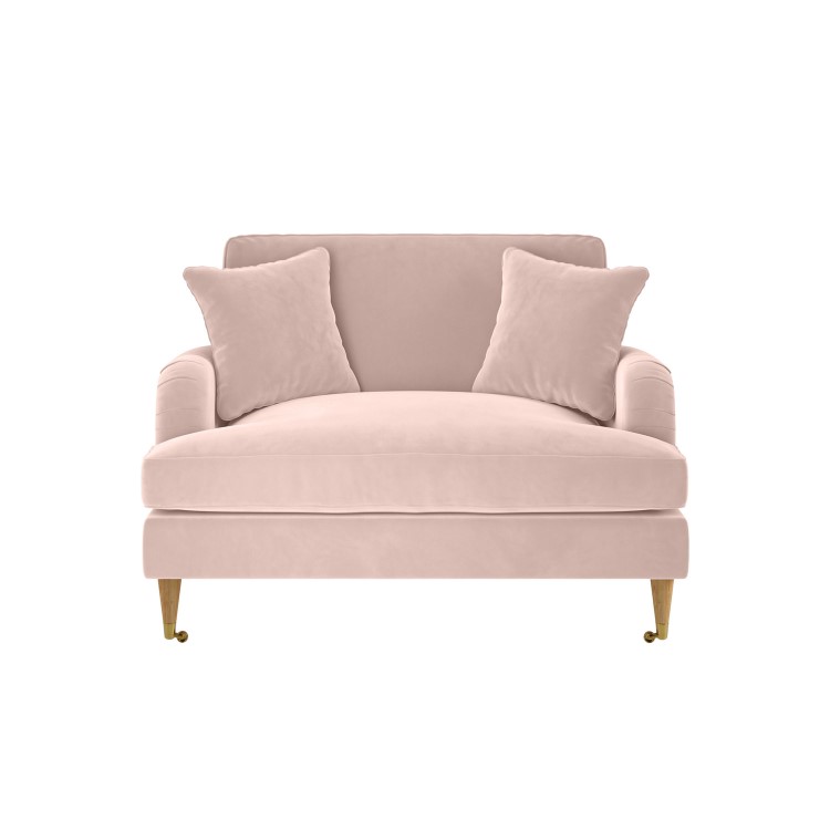Dusty Pink Velvet Love Seat - Payton