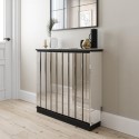 SOP003 Narrow Mirrored Radiator Cover with Black Detail - 78cm - Sophia