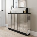 SOP004 Narrow Mirrored Radiator Cover with Black Detail - 111cm - Sophia