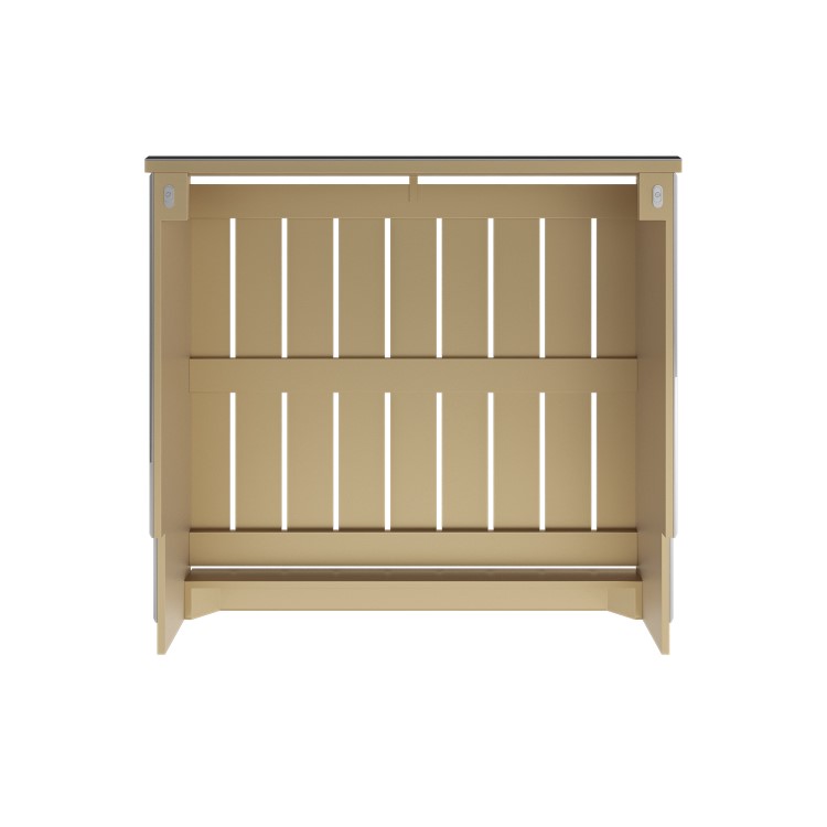 Narrow Mirrored Radiator Cover with Gold Detail - 78cm - Sophia
