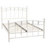 White Metal Double Bed Frame with Crystal Finials - Sophie - Julian Bowen