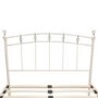 White Metal Double Bed Frame with Crystal Finials - Sophie - Julian Bowen
