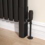 Sorrento Black Designer Radiator Feet -Suitable for Oval Double Panel Radiator