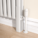 Sorrento White Designer Radiator Feet -Suitable for Oval Double Panel Radiator