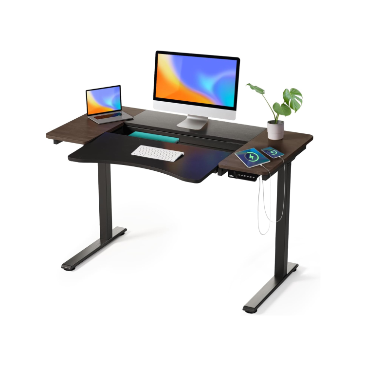 Dark Wood Electric Standing Desk