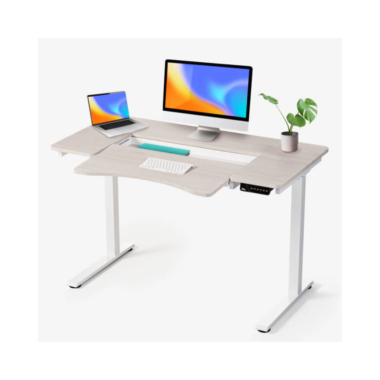 Light Wood Electric Standing Desk