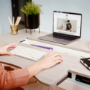 Light Wood Electric Standing Desk